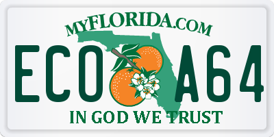 FL license plate ECOA64