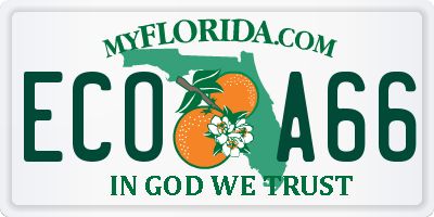 FL license plate ECOA66