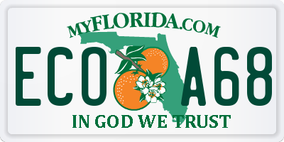 FL license plate ECOA68