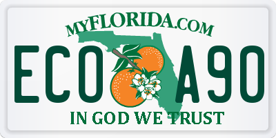FL license plate ECOA90