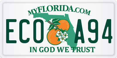FL license plate ECOA94
