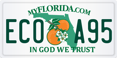 FL license plate ECOA95