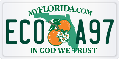 FL license plate ECOA97