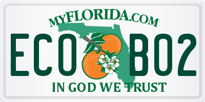 FL license plate ECOB02