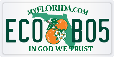 FL license plate ECOB05