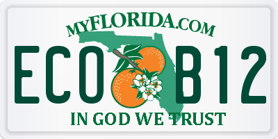 FL license plate ECOB12