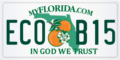 FL license plate ECOB15