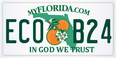 FL license plate ECOB24