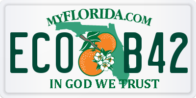 FL license plate ECOB42