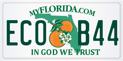 FL license plate ECOB44