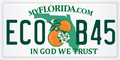 FL license plate ECOB45