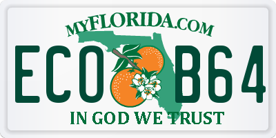 FL license plate ECOB64