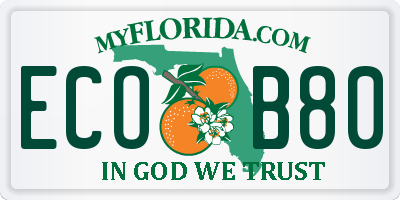 FL license plate ECOB80