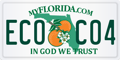 FL license plate ECOC04