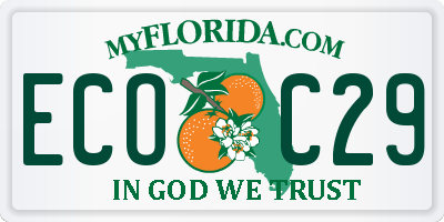 FL license plate ECOC29