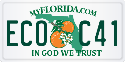FL license plate ECOC41