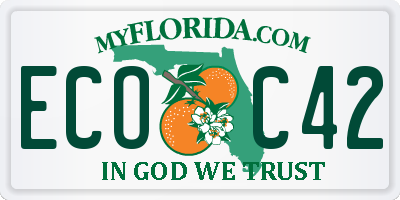 FL license plate ECOC42