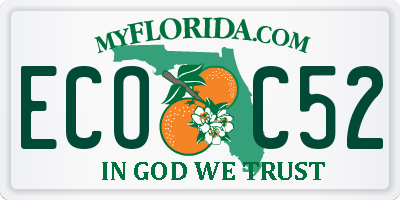 FL license plate ECOC52