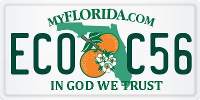 FL license plate ECOC56