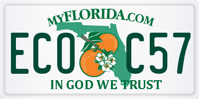 FL license plate ECOC57