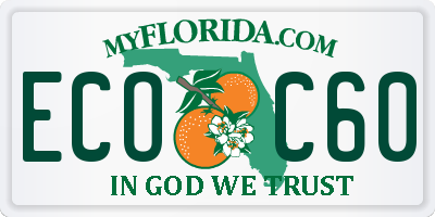 FL license plate ECOC60