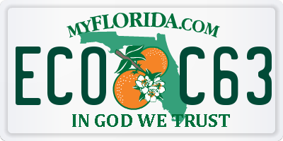 FL license plate ECOC63