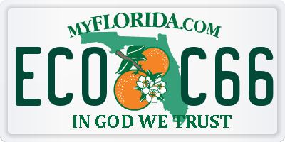 FL license plate ECOC66