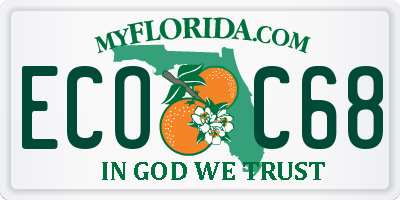 FL license plate ECOC68