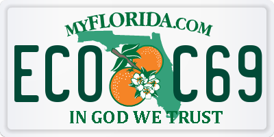 FL license plate ECOC69