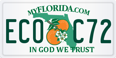 FL license plate ECOC72