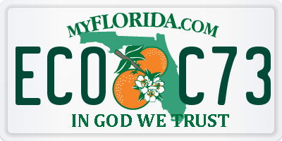 FL license plate ECOC73