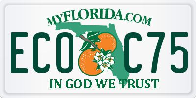 FL license plate ECOC75