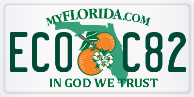 FL license plate ECOC82