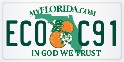 FL license plate ECOC91