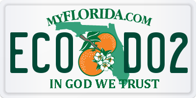 FL license plate ECOD02