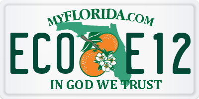 FL license plate ECOE12