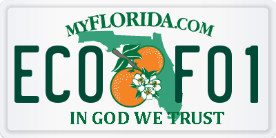 FL license plate ECOF01