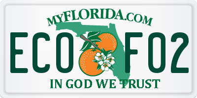 FL license plate ECOF02