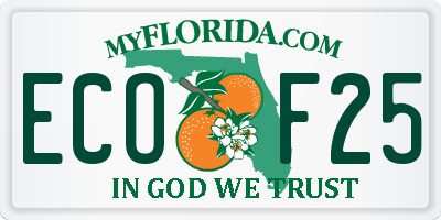 FL license plate ECOF25