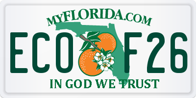 FL license plate ECOF26