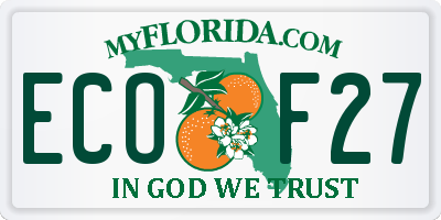 FL license plate ECOF27