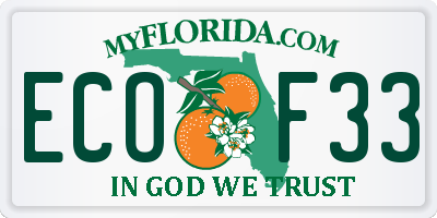 FL license plate ECOF33