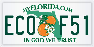 FL license plate ECOF51