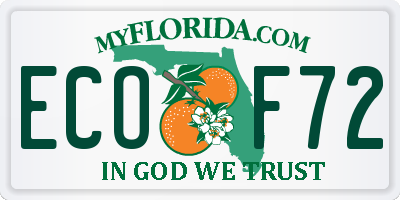 FL license plate ECOF72