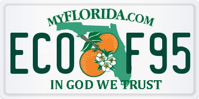 FL license plate ECOF95