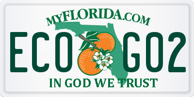 FL license plate ECOG02