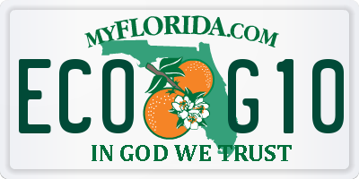 FL license plate ECOG10