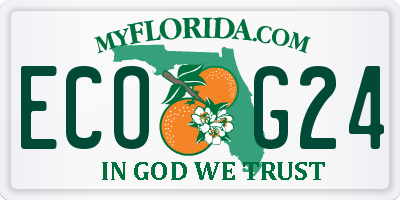 FL license plate ECOG24