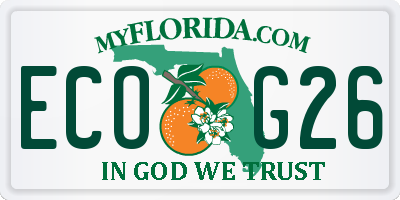 FL license plate ECOG26