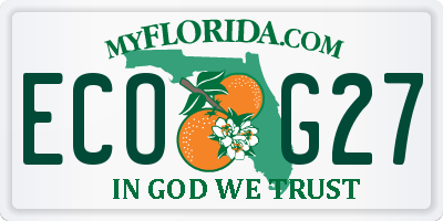 FL license plate ECOG27